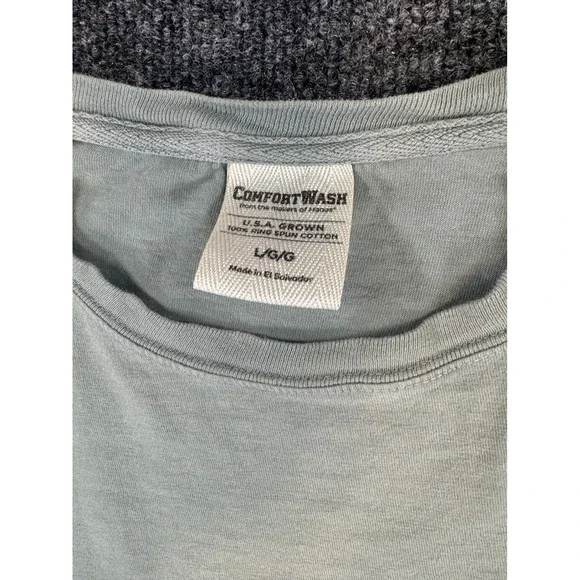 Lost Supply Apparel Mens Large Sage Green Graphic Pocket T-Shirt ComfortWash - Picture 4 of 6